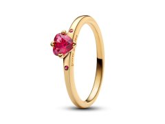 Pandora Romantický pozlacený prsten You a Me 166574C01 52 mm
