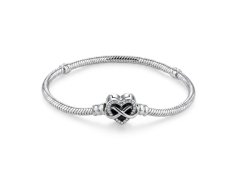 Pandora Romantický stříbrný náramek Srdce Moments 592645C01 17 cm