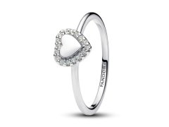 Pandora Romantický stříbrný prsten Srdce s aureolou Timeless 193801C01 50 mm