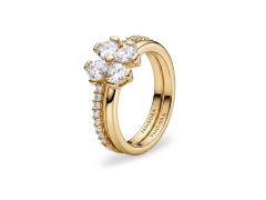 Pandora Rozdělitelný pozlacený prsten Čtyřlístek Shine 194507C01 54 mm