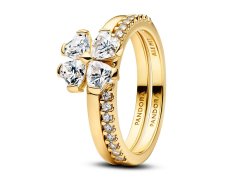 Pandora Rozdělitelný pozlacený prsten Čtyřlístek Shine 194507C01 54 mm