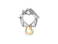 Pandora Slušivý bicolor korálek Srdce a&nbsp;domov Moments 764145C00