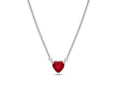 Pandora Slušivý stříbrný náhrdelník Třpytivé srdce Timeless 392542C01-45