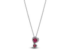 Pandora Krásný stříbrný náhrdelník Blyštivé srdce Timeless 393658C01-60