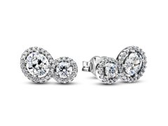 Pandora Stříbrné náušnice Objímající aureola Timeless 293774C01