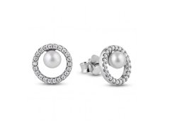 Pandora Stříbrné náušnice s&nbsp;pravou perlou Timeless 293154C01