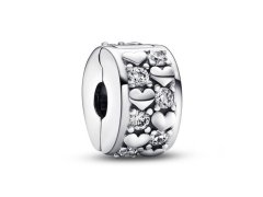 Pandora Stříbrný klipový korálek Zářivé srdce 792235C01