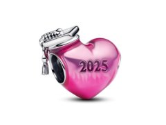 Pandora Stříbrný korálek Srdce s promoční čepicí 2025 793788C01