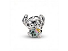 Pandora Stříbrný korálek Stitch a Scrump Disney Moments 794554C01