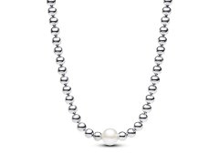 Pandora Stříbrný náhrdelník s&nbsp;perlou Timeless 393176C01-45
