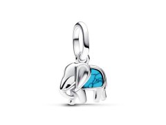 Pandora Stříbrný mini přívěsek Tyrkysový slon Me 793858C01