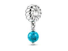 Pandora Stříbrný mini přívěsek s&nbsp;tyrkysem Moments 793901C01