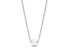 Pandora Stříbrný náhrdelník se sladkovodní perlou Timeless 393167C01-45