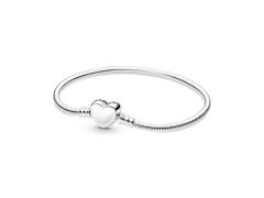 Pandora Stříbrný náramek na přívěsky Srdce Moments 599206C00 17 cm