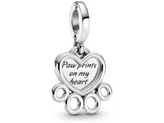 Pandora Stříbrný přívěsek Srdce a&nbsp;otisk tlapky Moments 799360C00