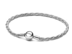 Pandora Stříbrný propletený náramek na přívěsky Moments 593757C00 17 cm