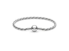 Pandora Stříbrný propletený náramek na přívěsky Moments 593757C00 18 cm
