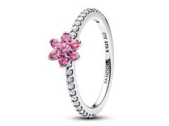 Pandora Stříbrný prsten Růžová květina Timeless 194499C02 54 mm