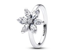 Pandora Stříbrný prsten se zirkony Třpytivý květ Timeless 193000C02 60 mm