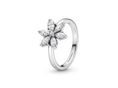 Pandora Stříbrný prsten se zirkony Třpytivý květ Timeless 193000C02 60 mm