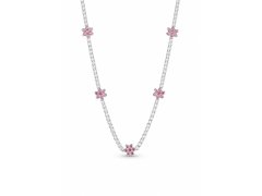 Pandora Tenisový náhrdelník Růžové květiny Timeless 394561C01-40