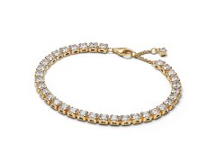 Pandora Tenisový pozlacený náramek se zirkony Shine 563539C01 20 cm
