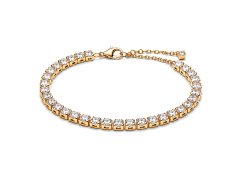 Pandora Tenisový pozlacený náramek se zirkony Shine 563539C01 20 cm