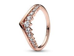 Pandora Třpytivý bronzový prsten Rose Timeless 182320C01 50 mm