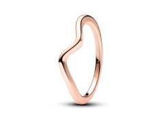 Pandora Vlnitý bronzový prsten Timeless Rose 183095C00 60 mm