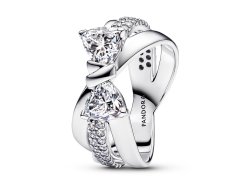Pandora Výrazný stříbrný prsten Třpytivá mašlička Timeless 193553C01 54 mm