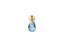PDPAOLA Elegantní pozlacená single náušnice se zirkonem Blue Lily Gold PG01-202-U