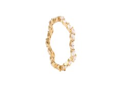PDPAOLA Elegantní pozlacený prsten se zirkony Lake Essentials AN01-875 50 mm