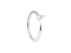 PDPAOLA Jemný stříbrný prsten se zirkony Twing Gold AN02-864 56 mm