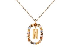 PDPAOLA Krásný pozlacený náhrdelník písmeno "N" LETTERS CO01-273-U (řetízek, přívěsek)