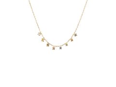 PDPAOLA Něžný pozlacený náhrdelník s přívěsky RAINBOW Gold CO01-839-U