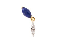 PDPAOLA Pozlacená single náušnice Lapis Lazuli Vanila PG01-065-U
