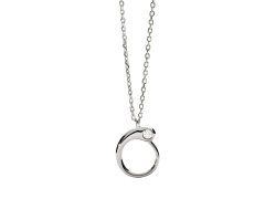 PDPAOLA Stříbrný náhrdelník písmeno "O" Initial CO02-B88-U (řetízek, přívěsek)