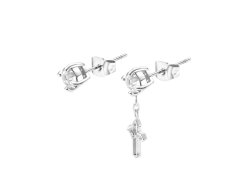 Police Asymetrické ocelové náušnice Stoneset PEAGE0036501