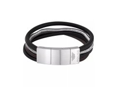 Police Kožený vícevrstvý náramek pro muže PJ26551BSS.01