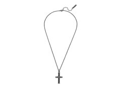 Police Nadčasový černý náhrdelník s křížkem Crossed PEAGN0032403