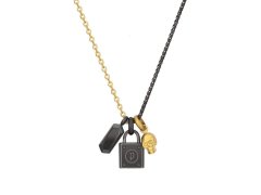 Police Pánský bicolor náhrdelník s&nbsp;přívěsky Rock Rebel PEJGN2009012