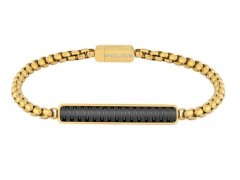 Police Pánský pozlacený náramek Kostka/Venezia PJ26474BSG 21 cm
