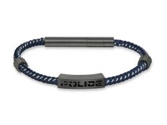 Police Stylový pánský náramek z modré kůže Assault PEAGB0034901
