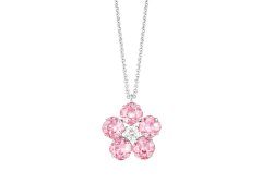 Preciosa Bižuterní náhrdelník s křišťálem Preciosa Florita Bloom Pop 2646 69 (řetízek, přívěsek)