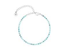 Preciosa Bižuterní náramek s&nbsp;modrým křišťálem Preciosa Glowline Bloom Pop 2571 71