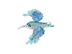 Preciosa Blyštivá brož Ledňáček Kingfisher Candy 2366 70