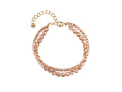 Preciosa Dvojitý náramek s&nbsp;křišťály Preciosa Honeymoon 7541Y15