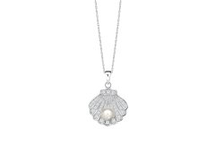 Preciosa Nádherný stříbrný náhrdelník Birth of Venus s říční perlou a kubickou zirkonií Preciosa 5349 00
