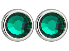 Preciosa Náušnice Carlyn s krystalem Emerald 7235 66