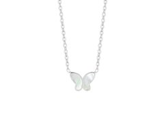 Preciosa Něžný náhrdelník s motýlkem Mother of Pearl Butterfly 7492 01